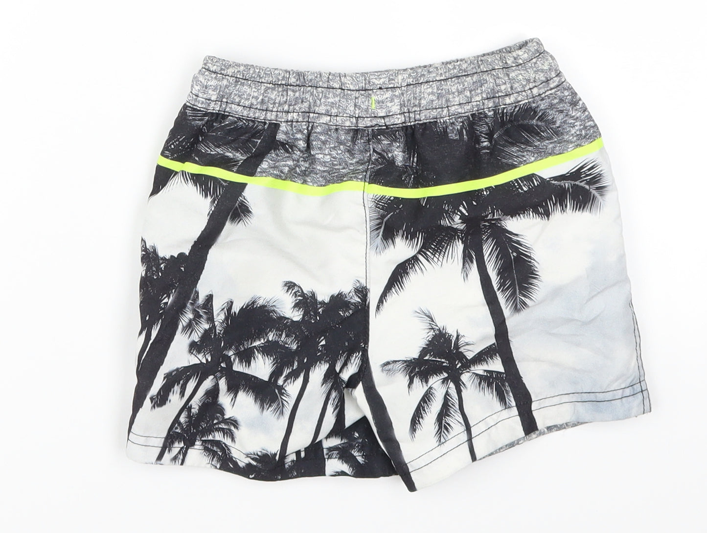 George Boys Grey   Bermuda Shorts Size 3-4 Years - Palm Trees