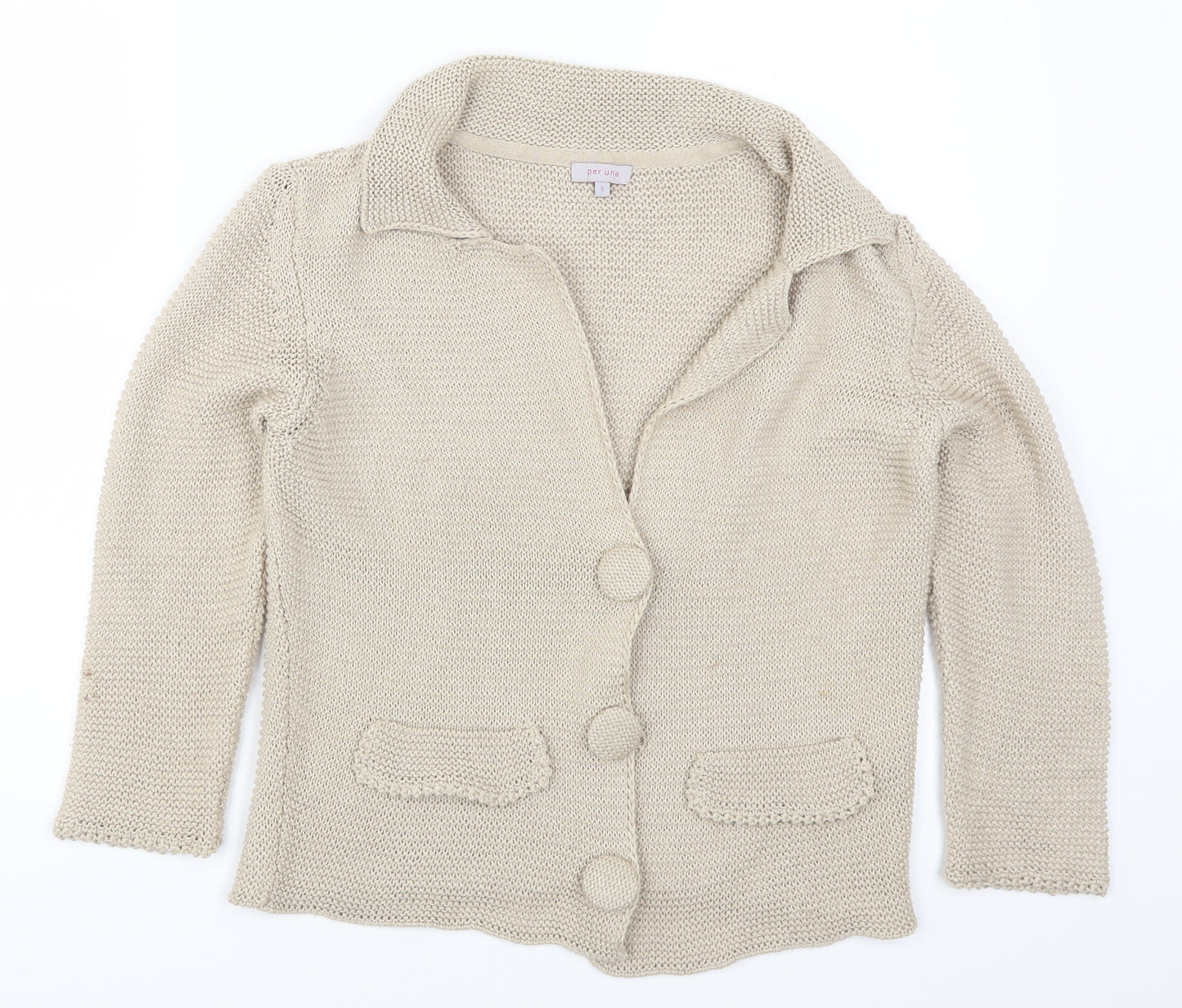 Per Una Womens Beige   Cardigan Jumper Size S