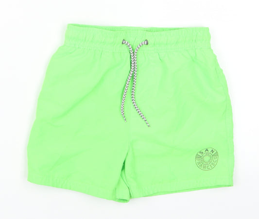 Front view of George boys’ green bermuda shorts, size 3-4, years - san francisco