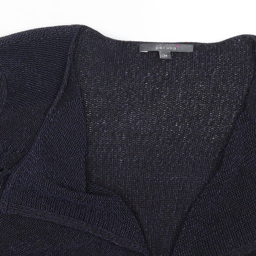 Per Una Womens Blue   Cardigan Jumper Size 14