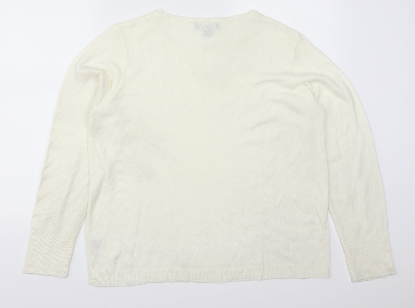 Primark Womens White   Pullover Jumper Size 18  - Cream
