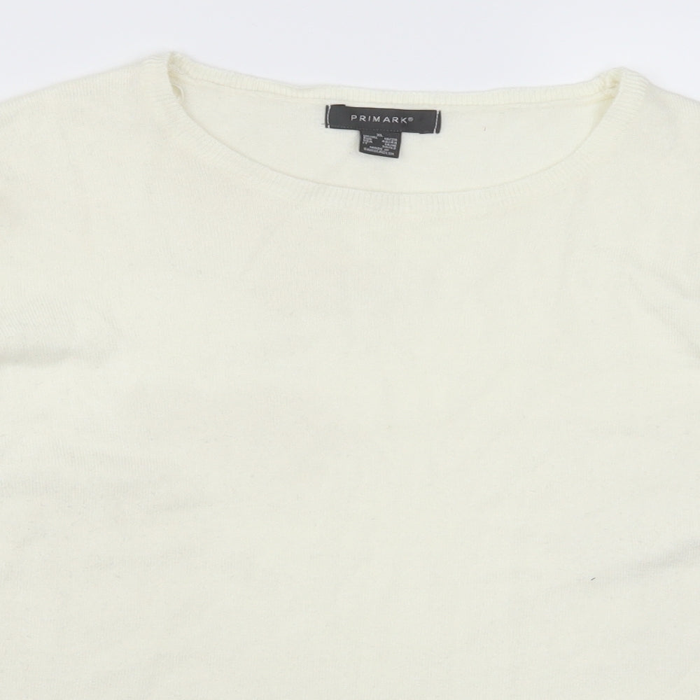 Primark Womens White   Pullover Jumper Size 18  - Cream