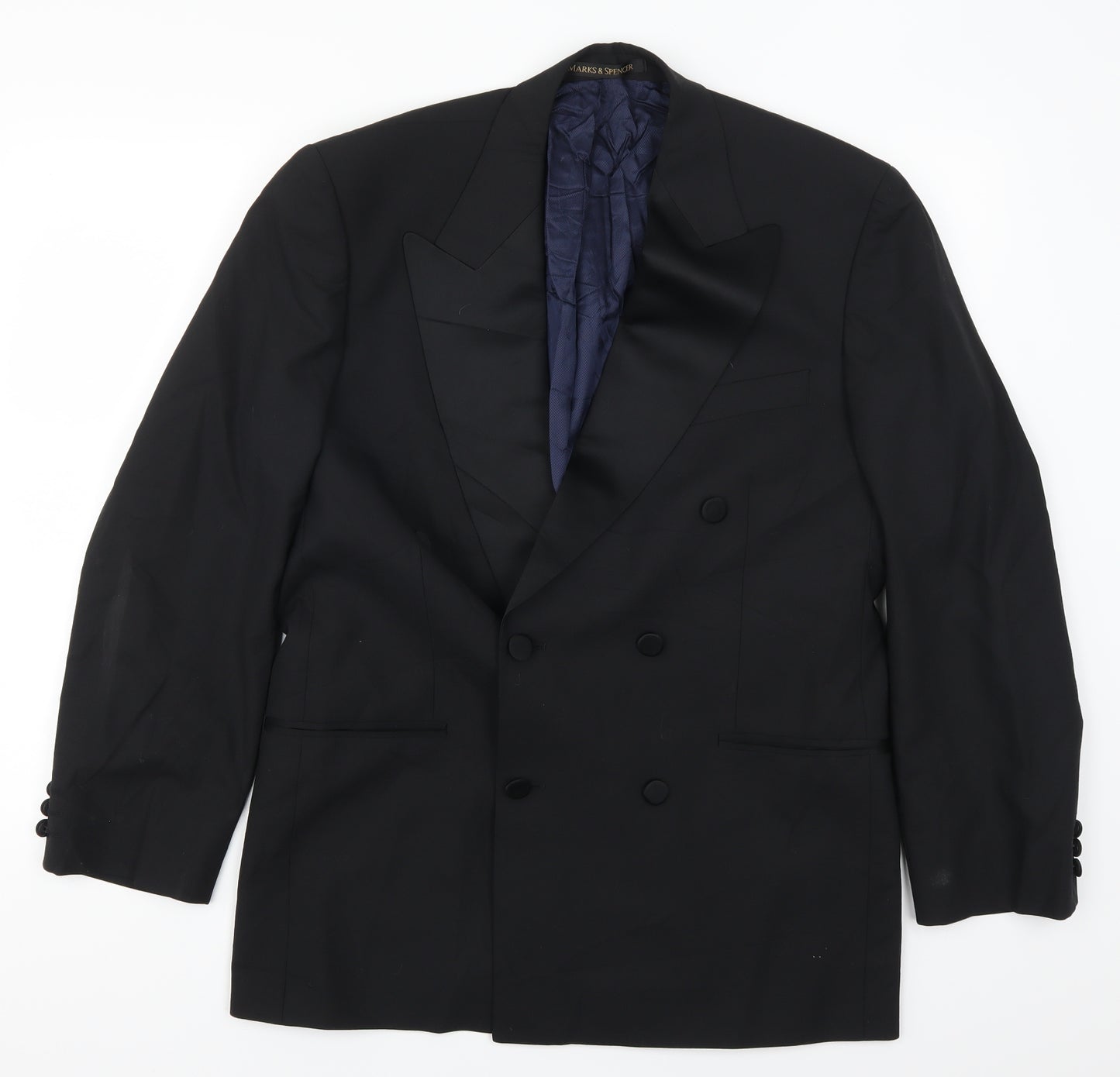 Marks and Spencer Mens Black   Jacket Suit Jacket Size 38