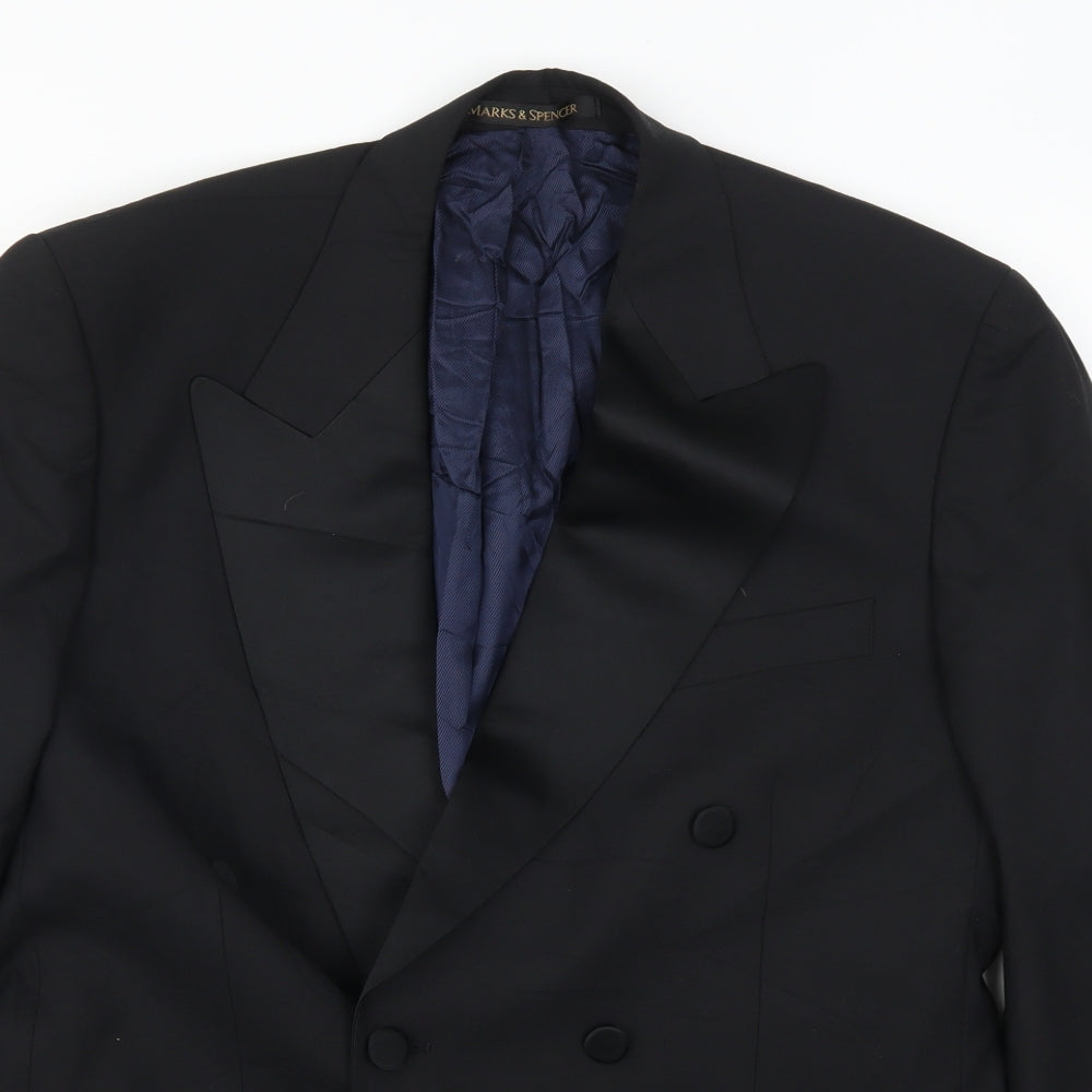 Marks and Spencer Mens Black   Jacket Suit Jacket Size 38