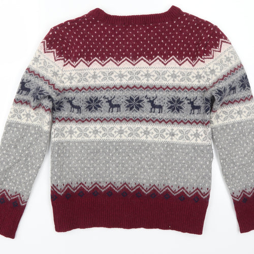 Atmosphere Womens Red Fair Isle  Pullover Jumper Size 12  - Christmas Prints