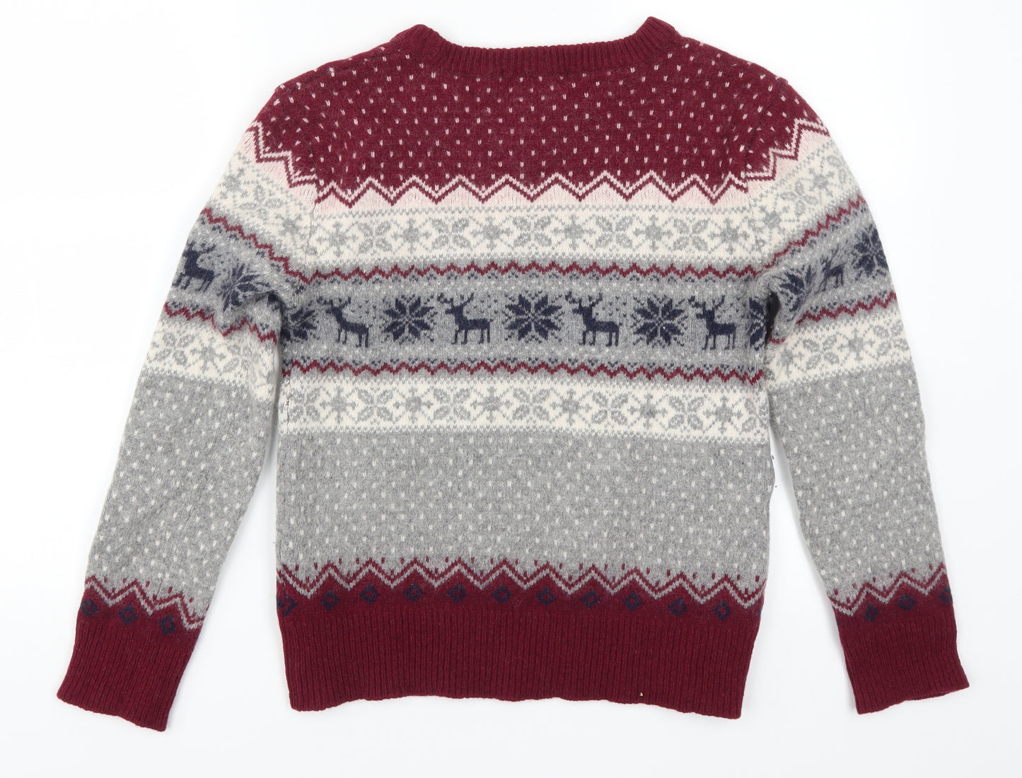 Atmosphere Womens Red Fair Isle  Pullover Jumper Size 12  - Christmas Prints