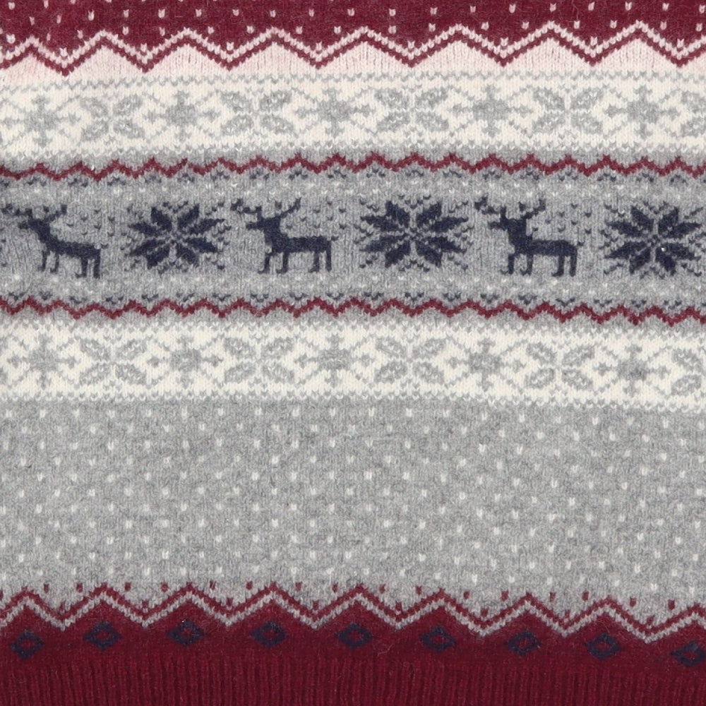 Atmosphere Womens Red Fair Isle  Pullover Jumper Size 12  - Christmas Prints