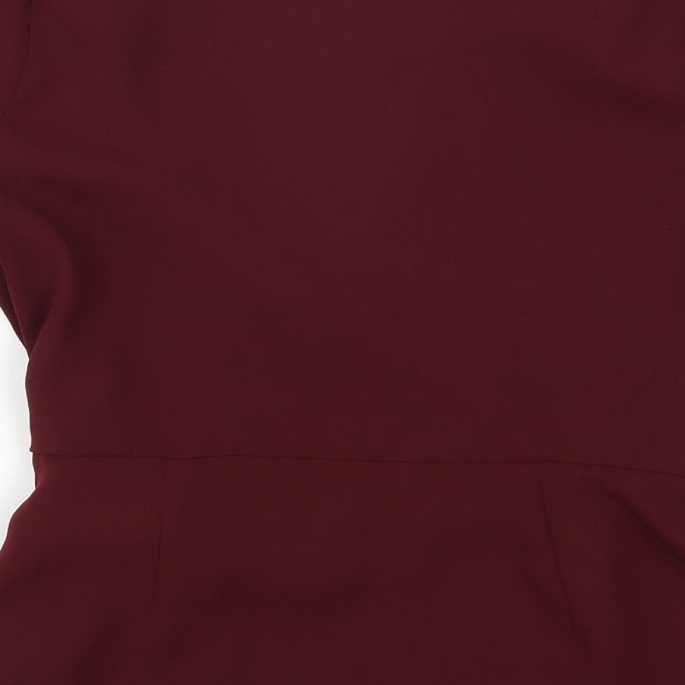 New Look Womens Red   Wrap Blouse Size 12