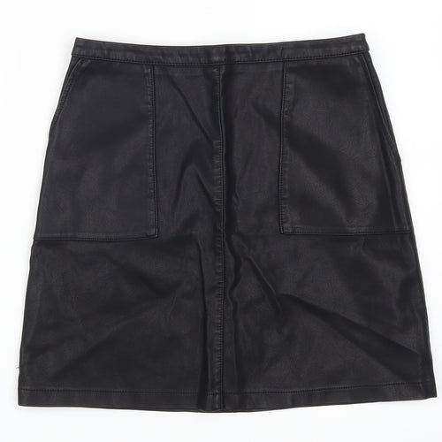 Papaya Womens Black   A-Line Skirt Size 8