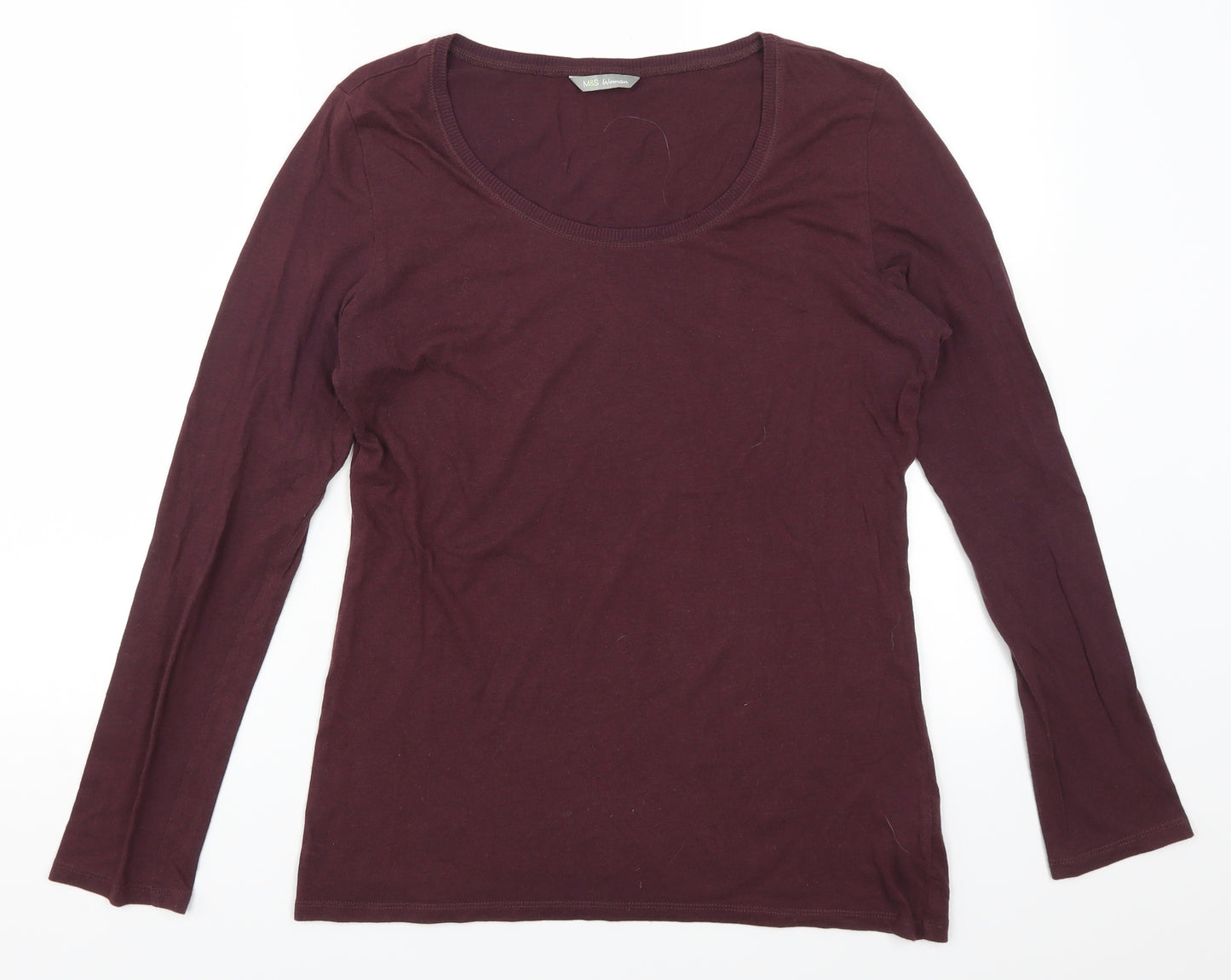 Marks and Spencer Womens Purple   Basic T-Shirt Size 12