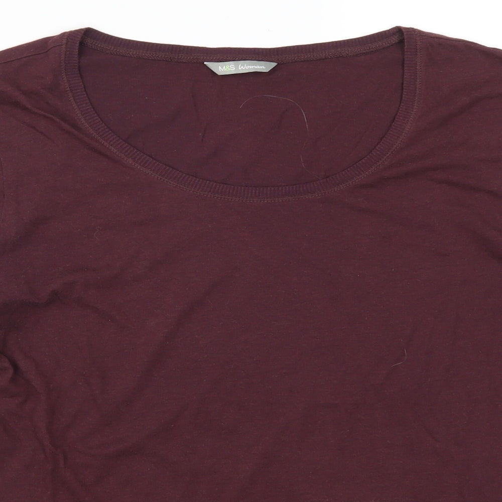 Marks and Spencer Womens Purple   Basic T-Shirt Size 12