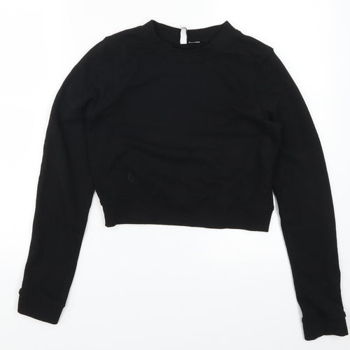 H&M Womens Black   Pullover Sweatshirt Size XS
