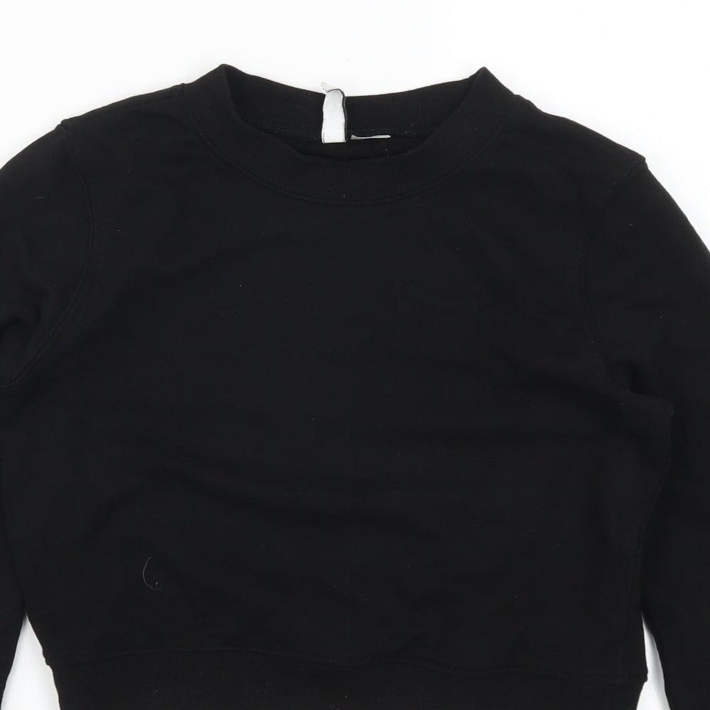 H&M Womens Black   Pullover Sweatshirt Size XS