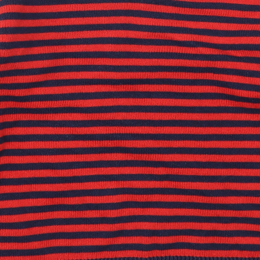 F&F Boys Red Striped  Henley Jumper Size 4-5 Years  - Yellow and Blue