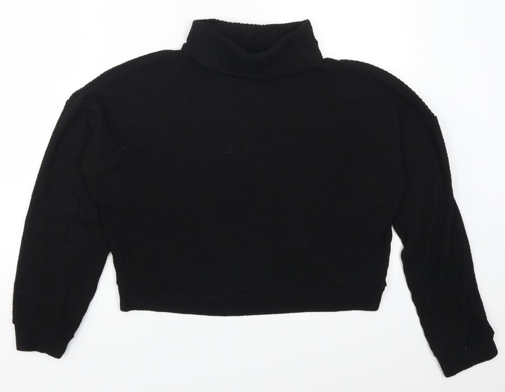 New Look Womens Black   Pullover Sweatshirt Size M