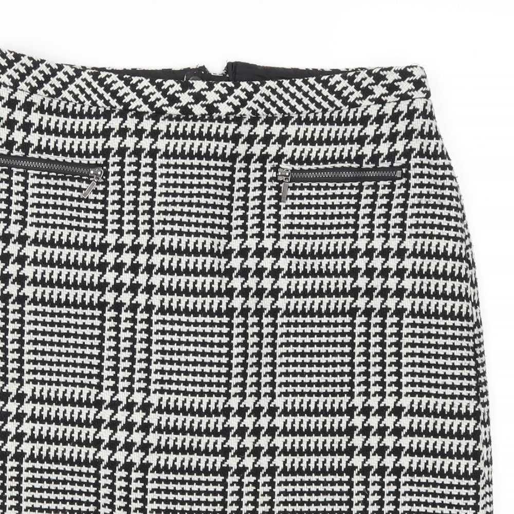 Marks and Spencer Womens Grey Houndstooth  Straight & Pencil Skirt Size 14