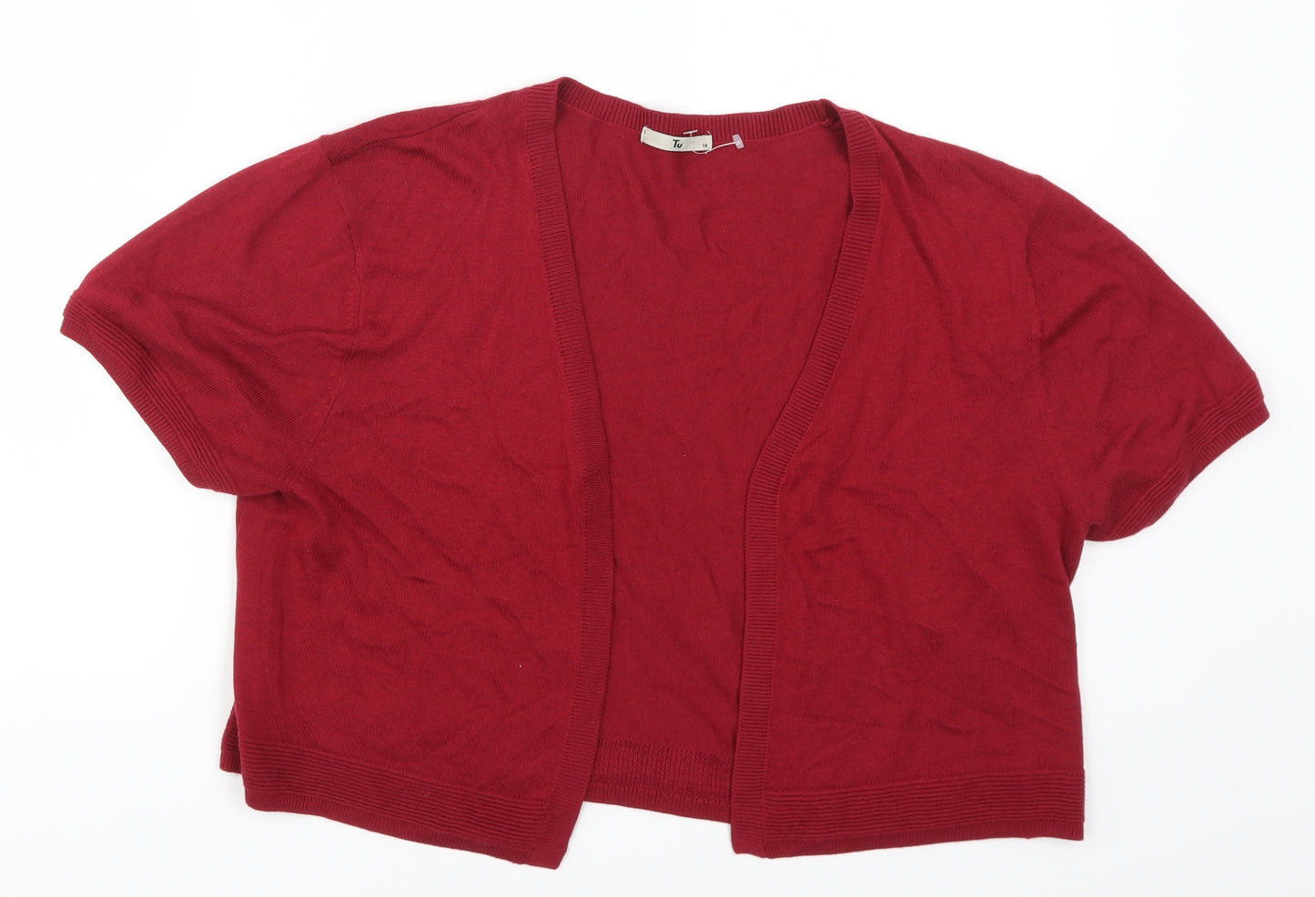 TU Womens Red   Cardigan Jumper Size 18