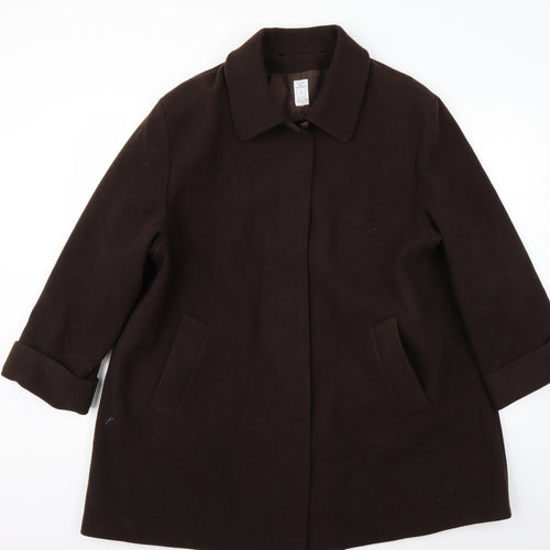 Preworn Womens Brown   Jacket Coat Size 16