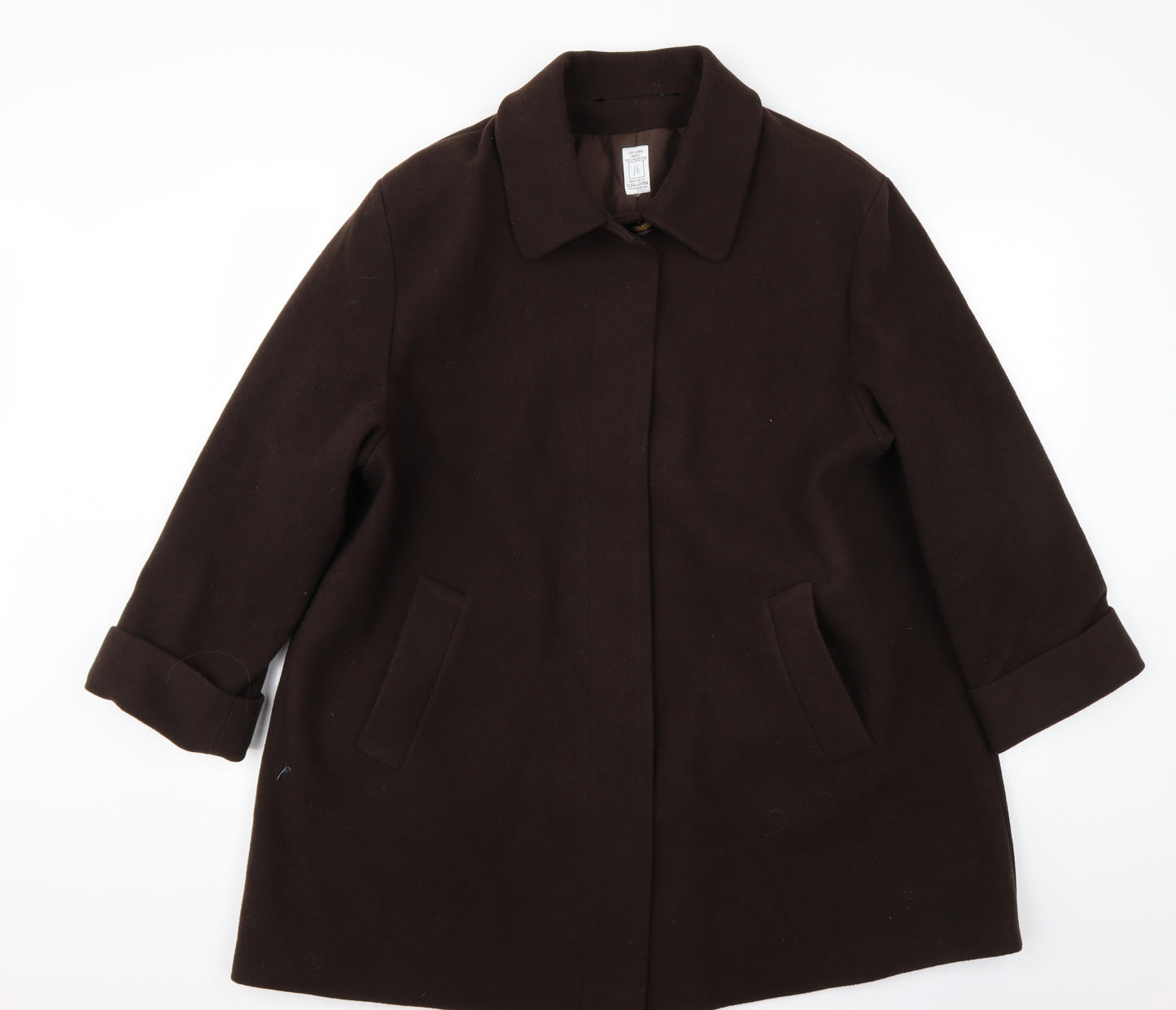 Preworn Womens Brown   Jacket Coat Size 16