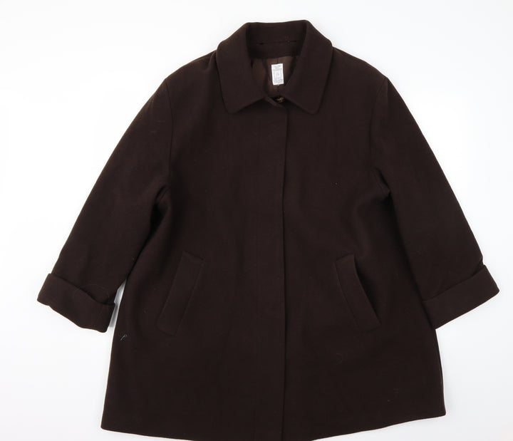 Preworn Womens Brown   Jacket Coat Size 16
