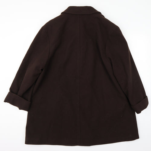 Preworn Womens Brown   Jacket Coat Size 16