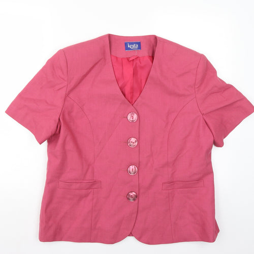 kesra Womens Pink   Jacket Blazer Size 16