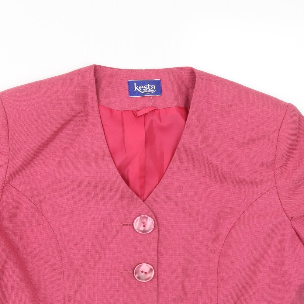 kesra Womens Pink   Jacket Blazer Size 16