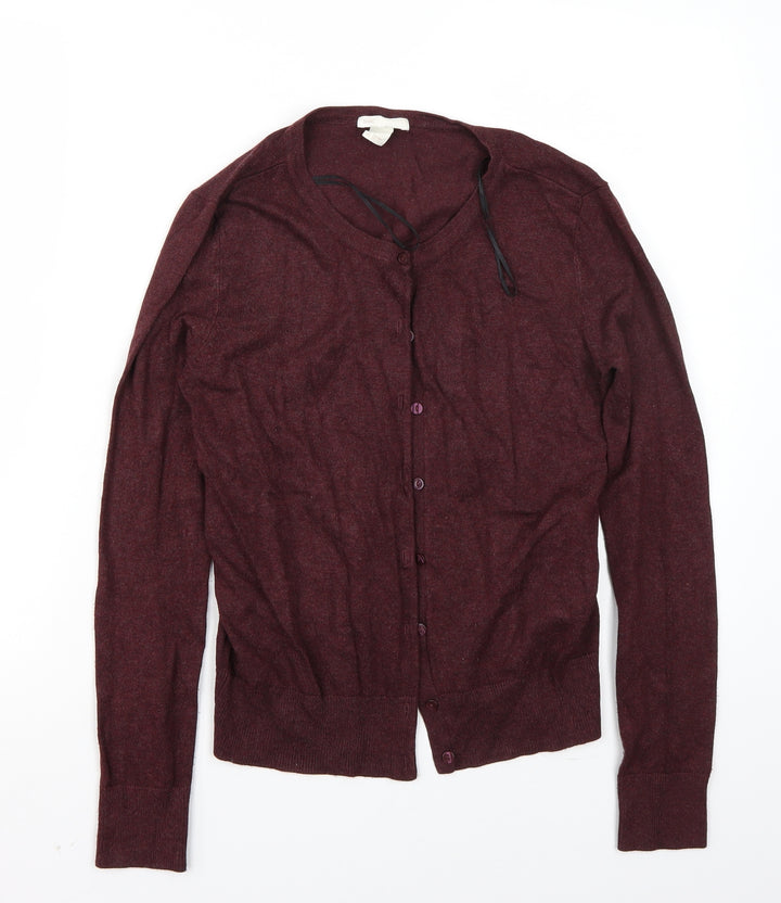H&M Womens Purple   Cardigan Jumper Size S