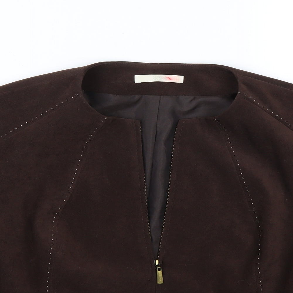 Marks and Spencer Womens Brown   Jacket Coat Size 16