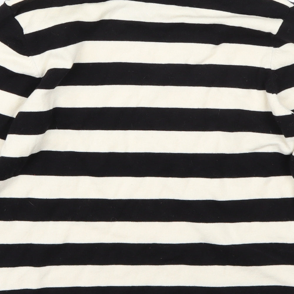 Primark Womens Black Striped  Basic T-Shirt Size 8
