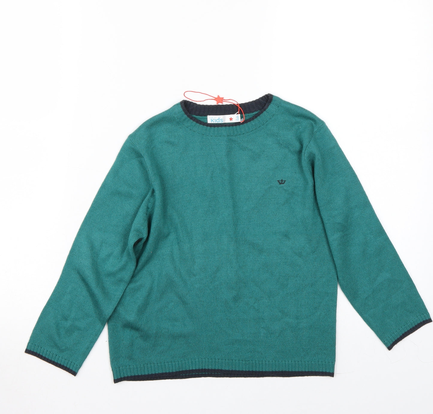 M&Co Boys Green   Pullover Jumper Size 5-6 Years