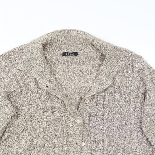 BM Womens Beige   Cardigan Jumper Size L