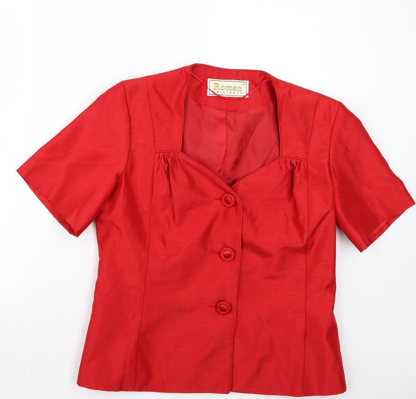 Roman Womens Red   Jacket Coat Size 14