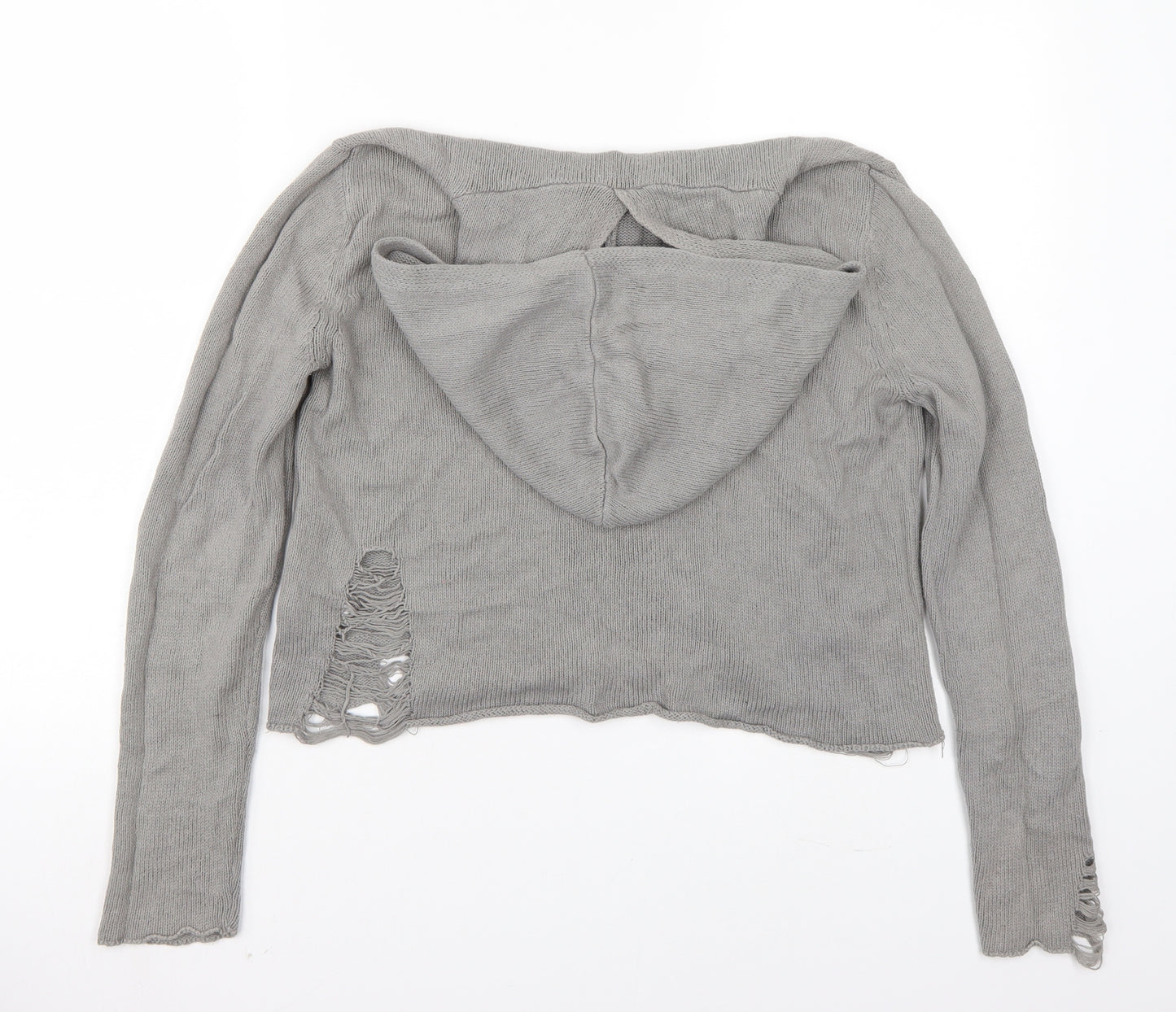 H&M Womens Grey   Pullover Hoodie Size S