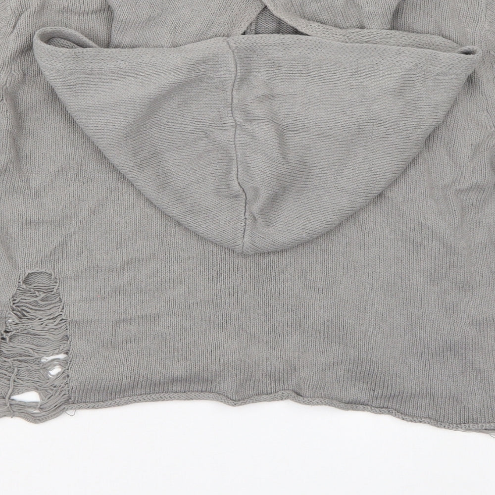 H&M Womens Grey   Pullover Hoodie Size S