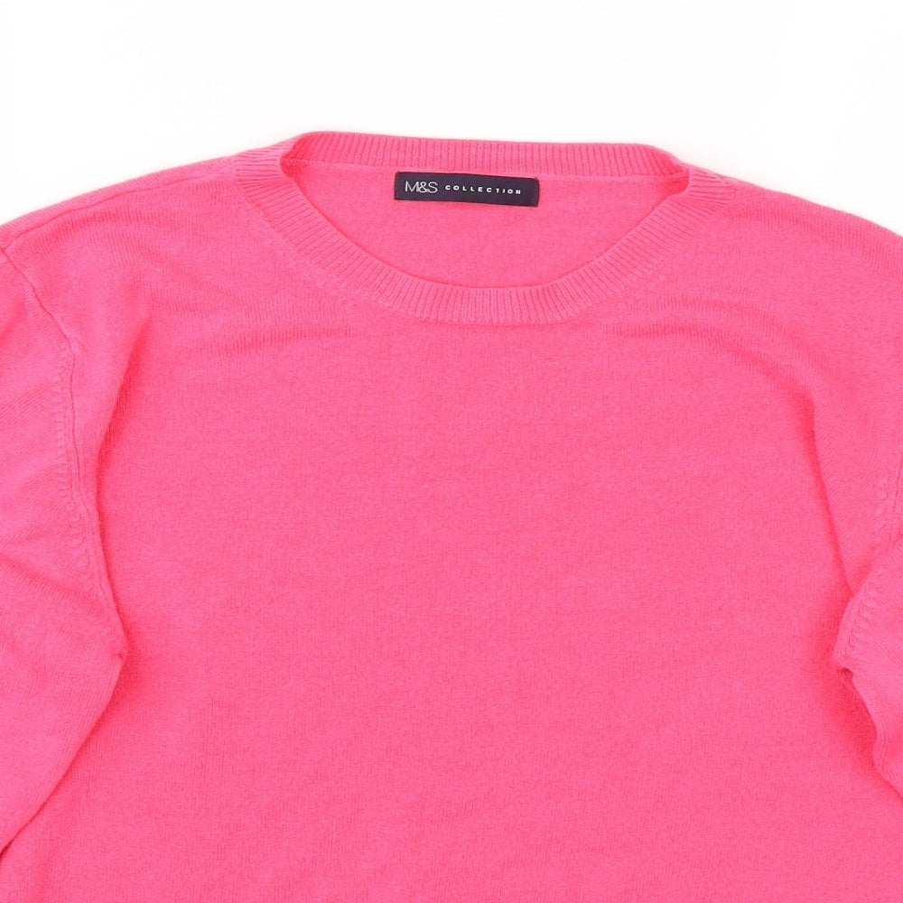 Marks and Spencer Womens Pink   Pullover Jumper Size L