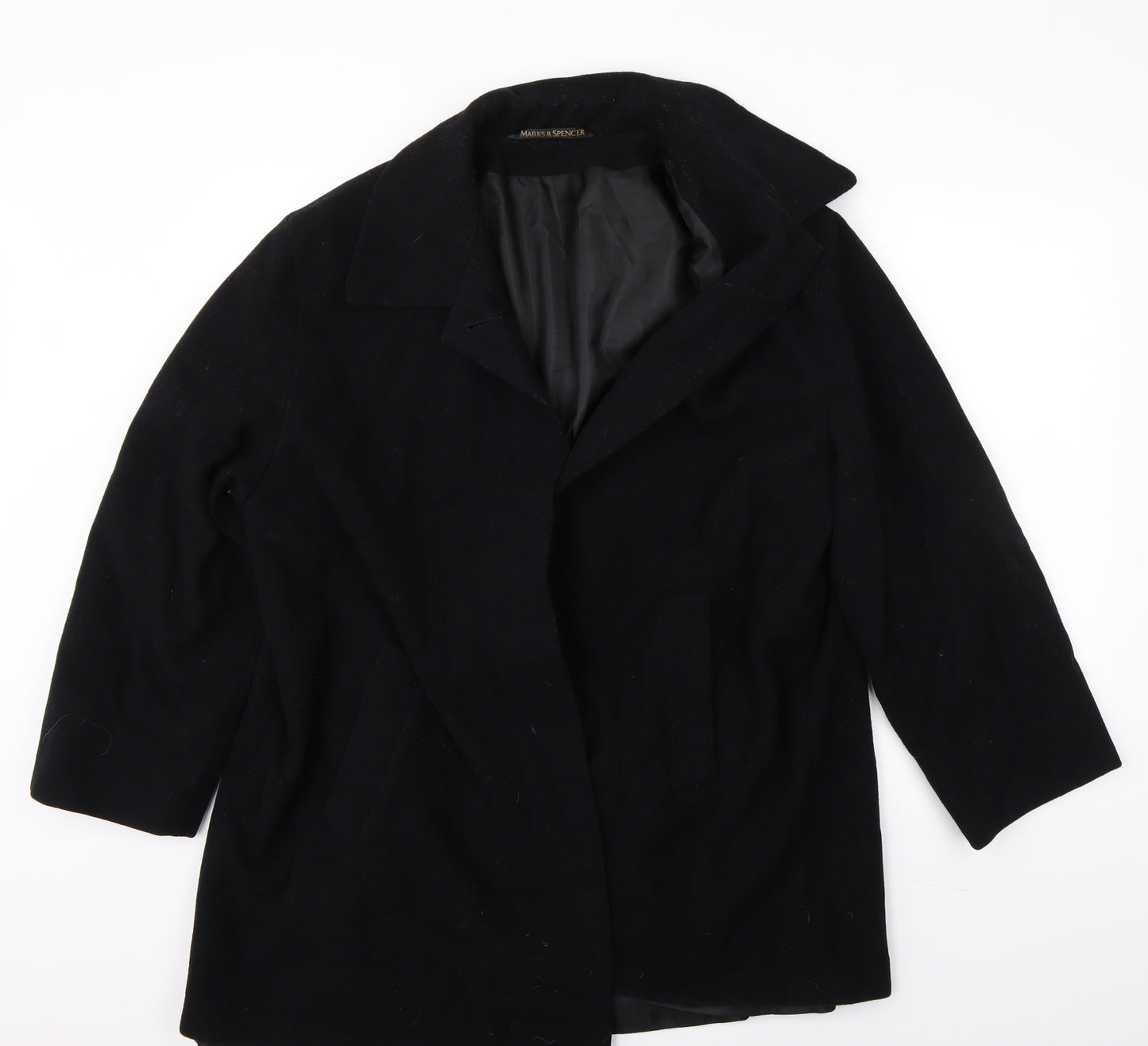 Marks and Spencer Womens Black   Jacket Coat Size 16