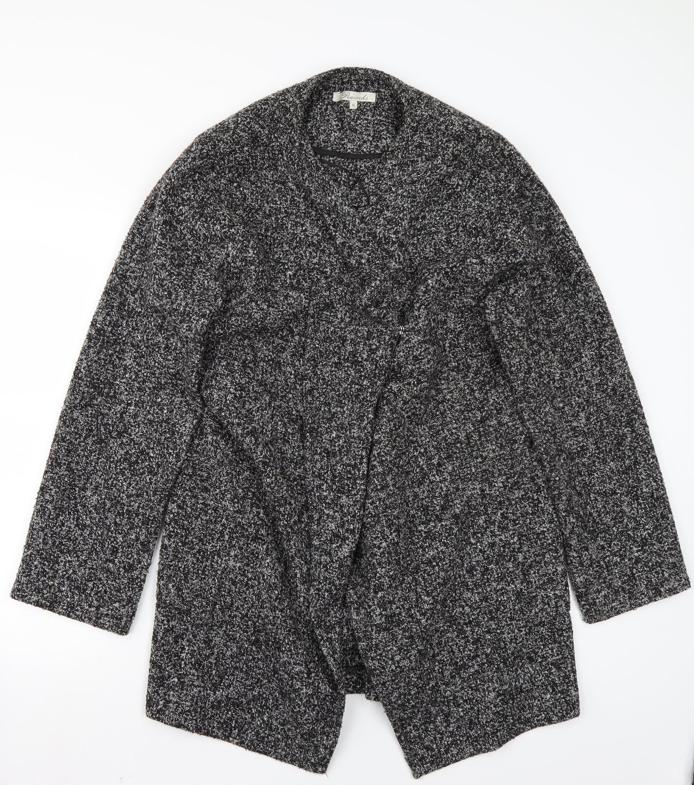 Peacocks Womens Black   Jacket Coat Size 16