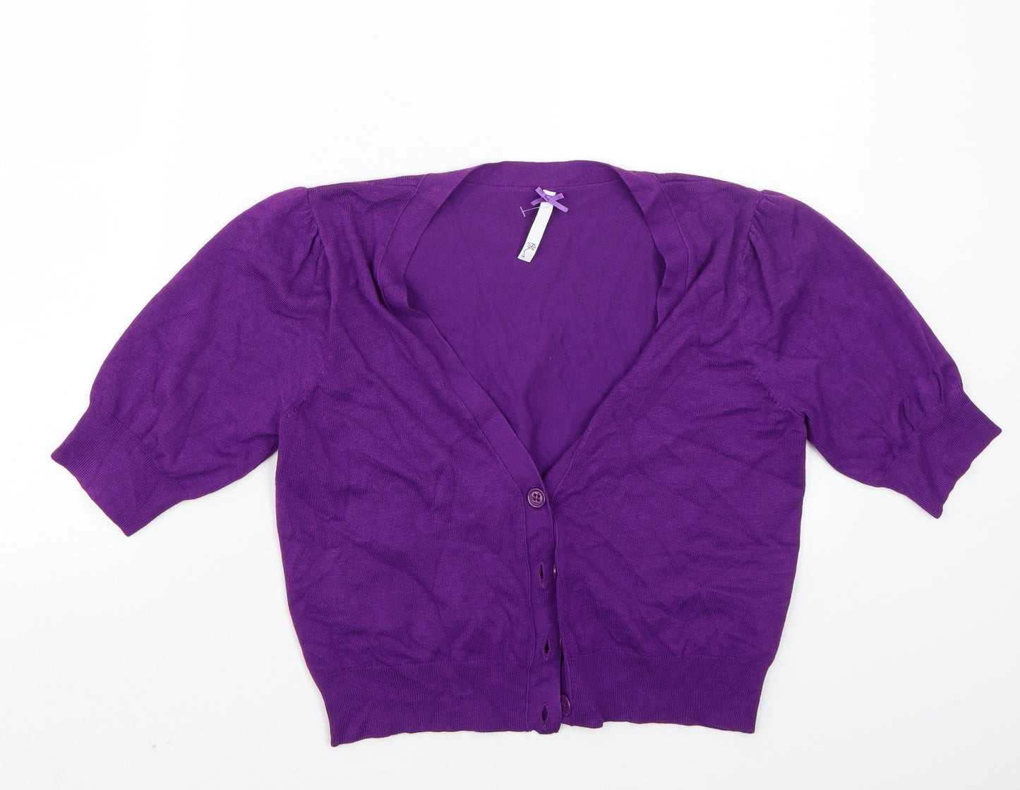 BHS Womens Purple   Cardigan Jumper Size 14