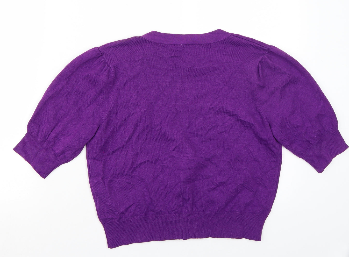 BHS Womens Purple   Cardigan Jumper Size 14