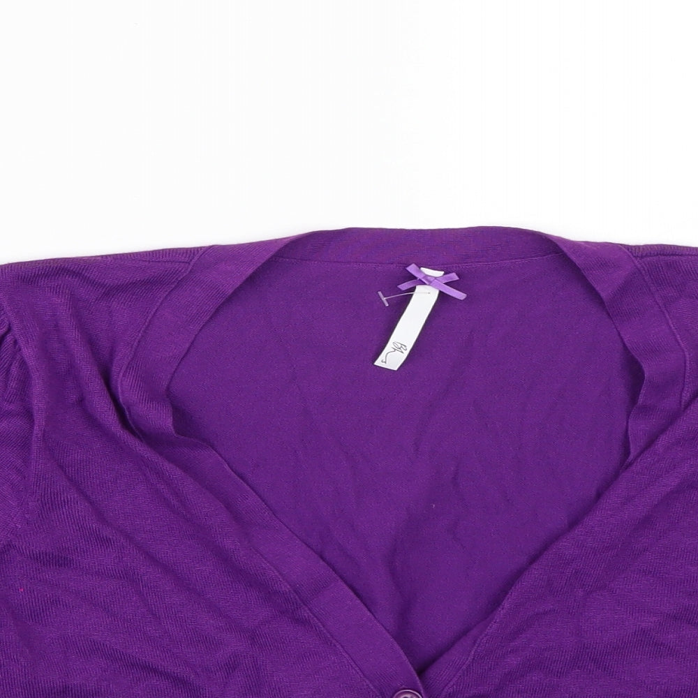 BHS Womens Purple   Cardigan Jumper Size 14