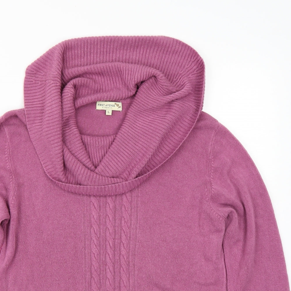 First Avenue Womens Pink   Pullover Jumper Size L