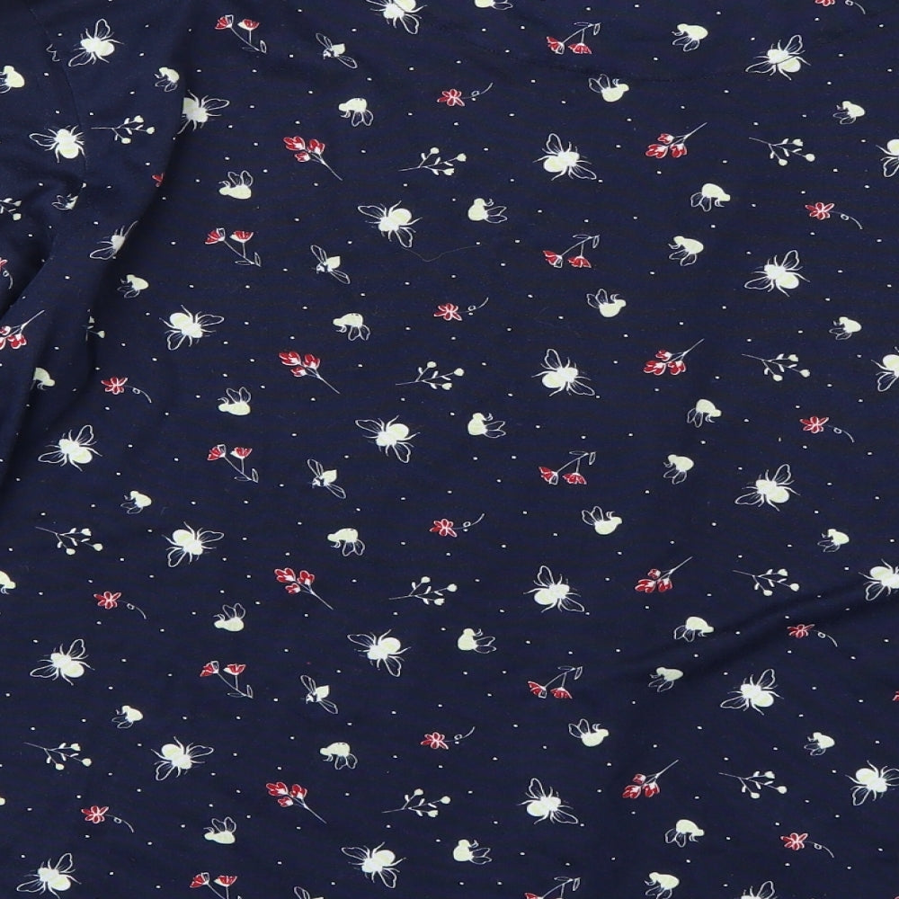 Love To Dream Womens Blue Floral  Pullover Jumper Size 16