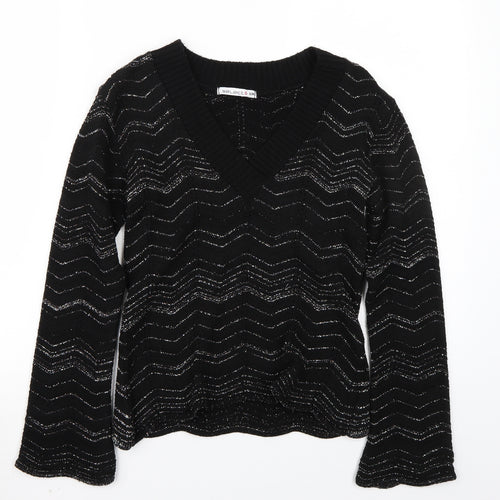 Select Womens Black   Pullover Jumper Size M
