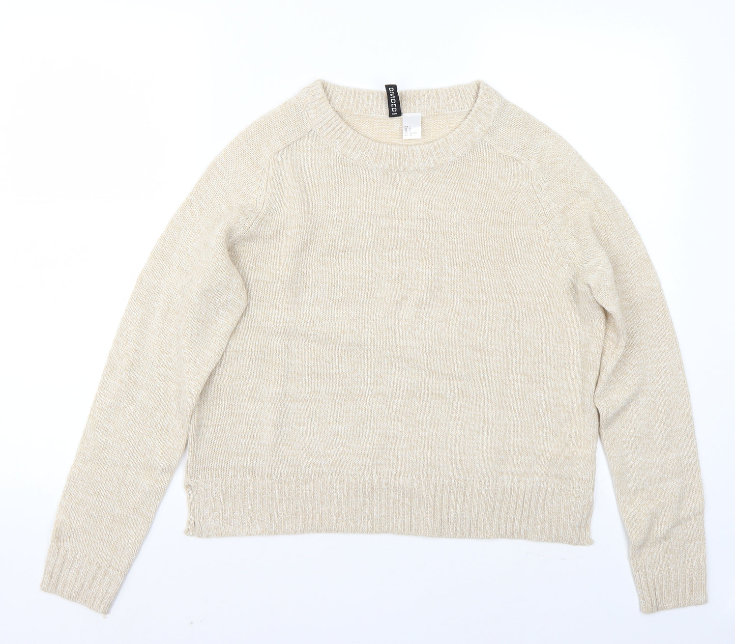 H&M Womens Beige   Pullover Jumper Size S