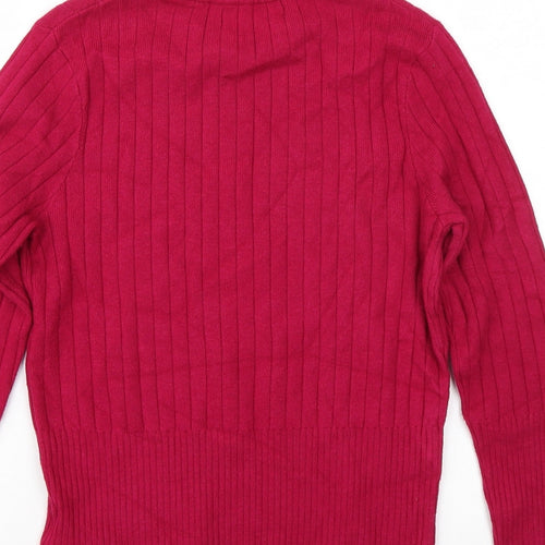 Marks and Spencer Womens Pink  Rayon Pullover Jumper Size 12