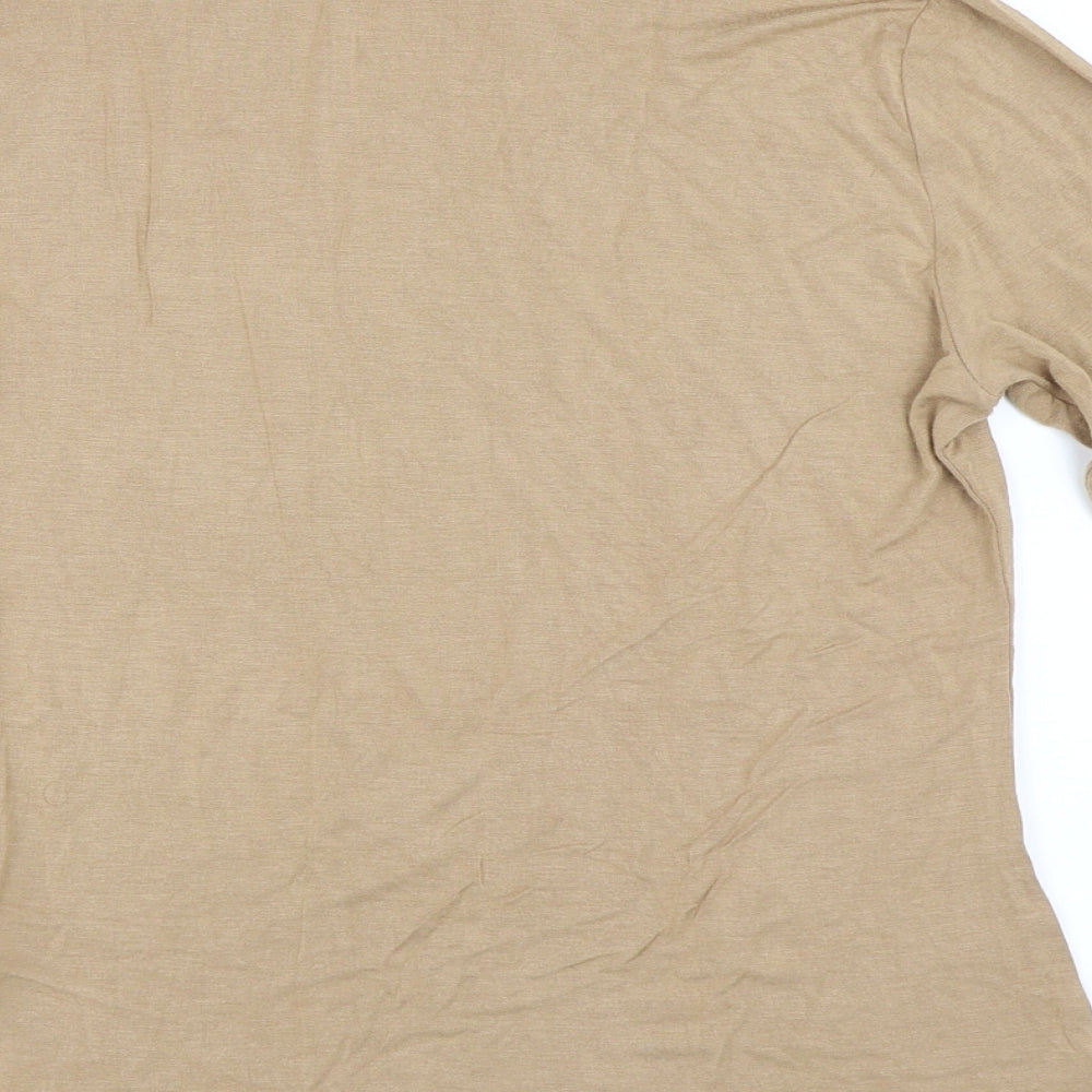New Look Womens Beige   Basic T-Shirt Size 12