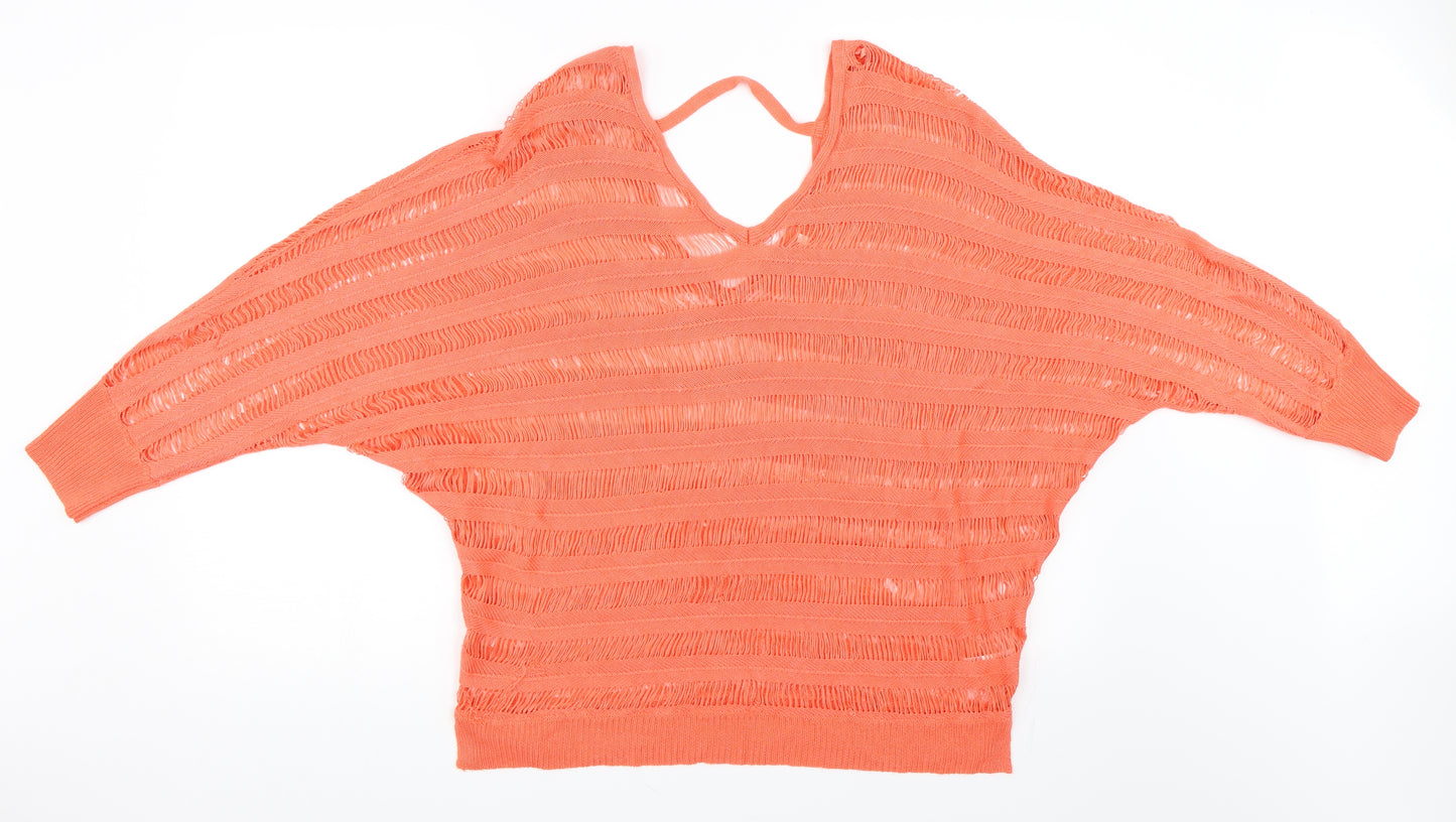 River Island Womens Orange   Pullover Jumper Size 16