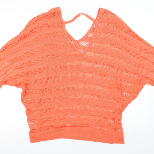 River Island Womens Orange   Pullover Jumper Size 16