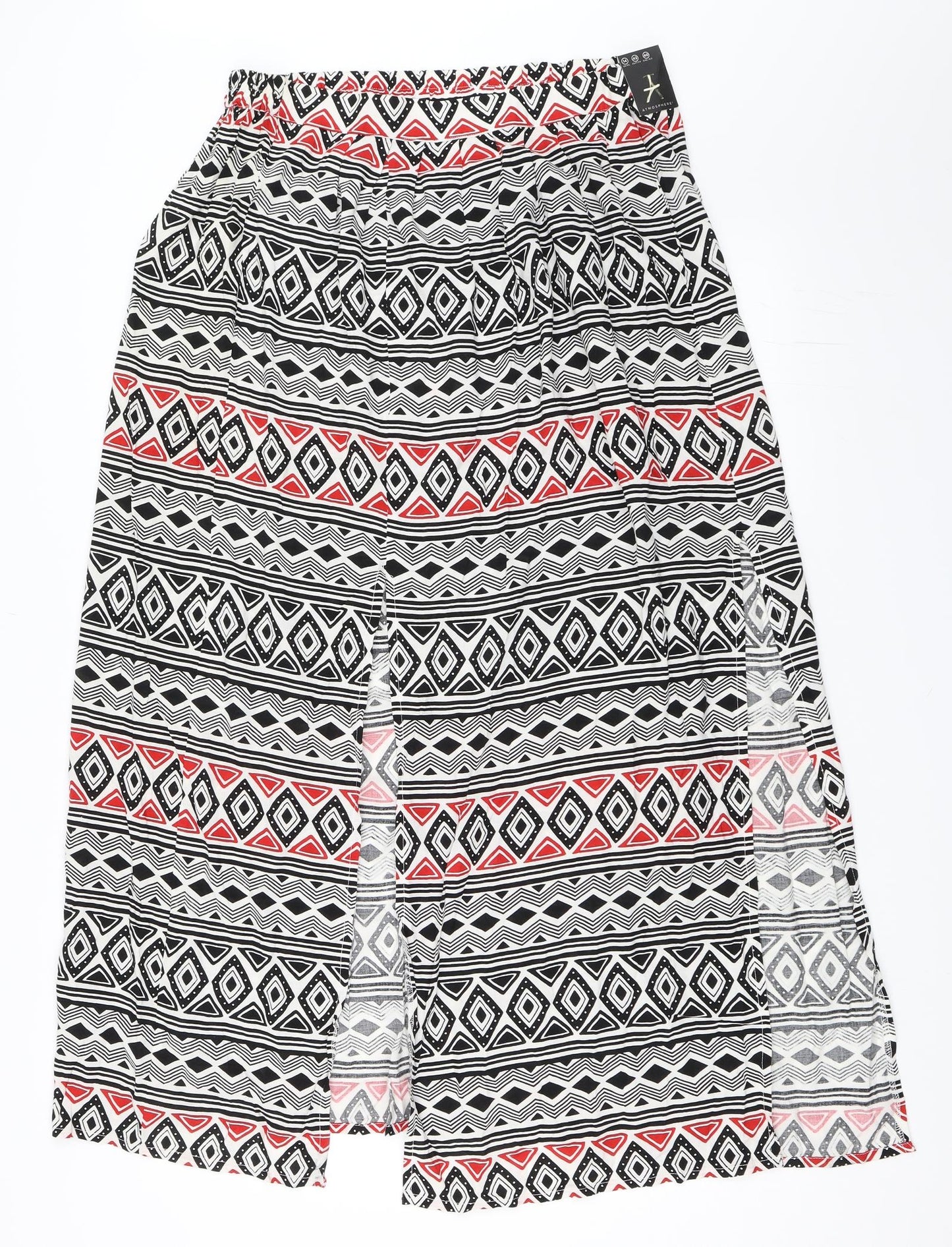 Atmosphere Womens White Geometric  Maxi Skirt Size 14